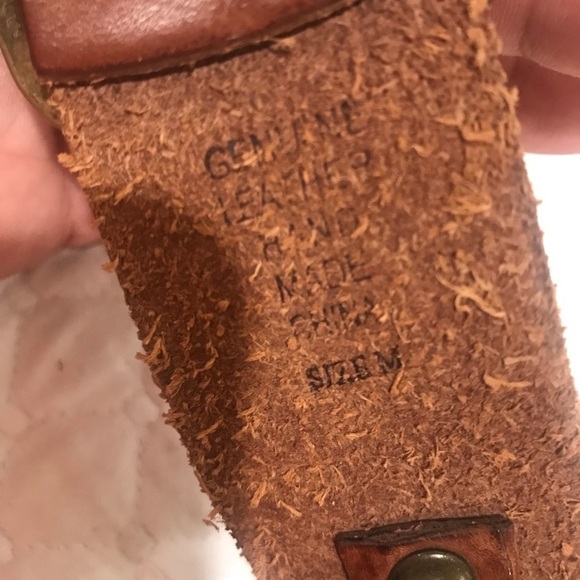 Unbranded brown leather belt size M - Picture 3 of 3